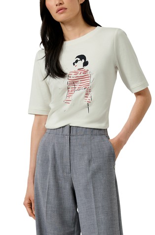 Majica s otiskom i ukrasnim kamenčićima