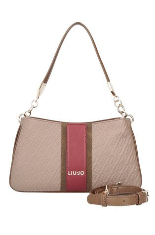 Small shoulder bag with embossed logos