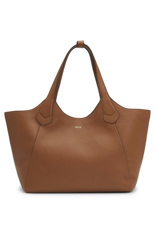 Kožna tote torba s metalnim logotipom