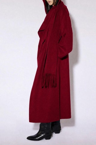 Wool blend long coat