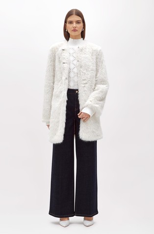 Faux fur short coat