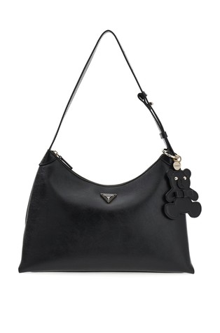 Alice faux-leather satchel with removable charm