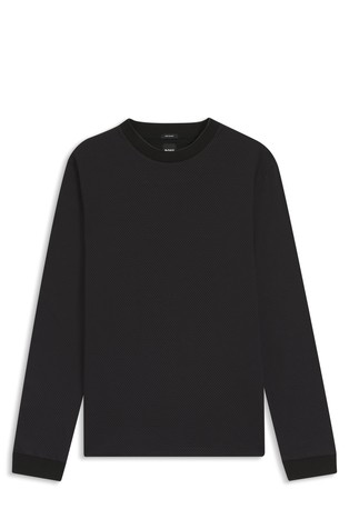 Žakard majica dugih rukava od merceriziranog pamuka