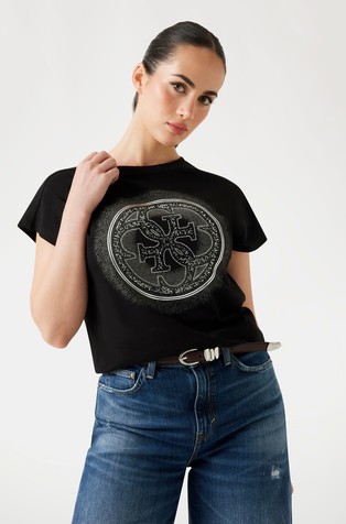 Slim fit 4G logo majica kratkih rukava