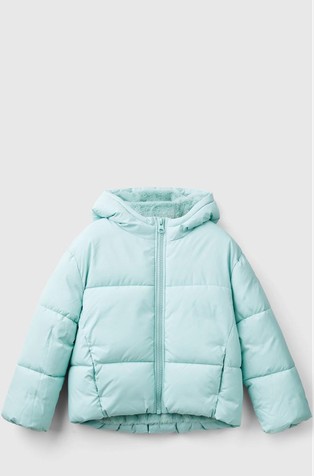 Prošivena jakna s kapuljačom i podstavom od umjetnog krzna