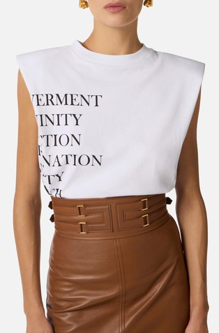 Pamučna majica s otisnutim natpisima