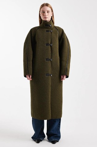 TSSELMA Longline teddy coat
