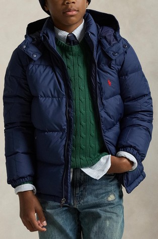 Vodoodbojna jakna punjena paperjem od ripstop tkanine s kapuljačom