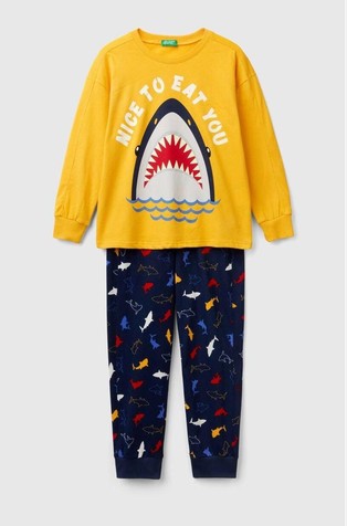 Pamučna pidžama dugih rukava