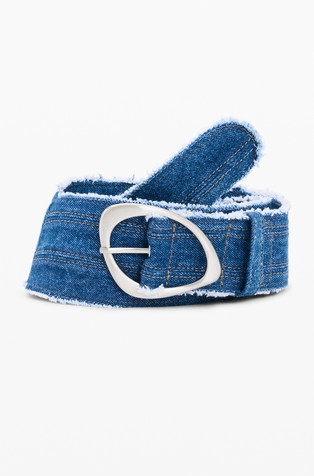 Wide denim belt