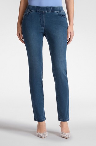 Pat pull on denim trousers