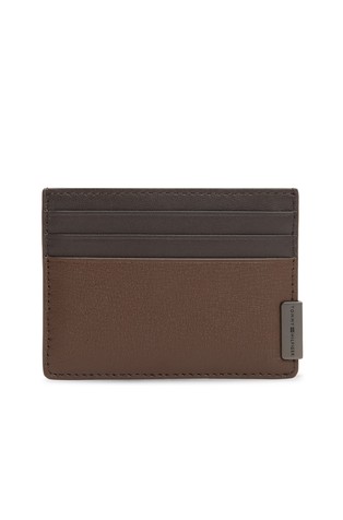 Logo Leather Credit Card Holder