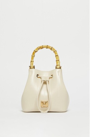 Mini torbica s bambusovim ručkama