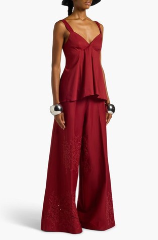 Poplin top with front pleat