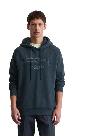 Hooded sweater relaxed fit made from recycled cotton