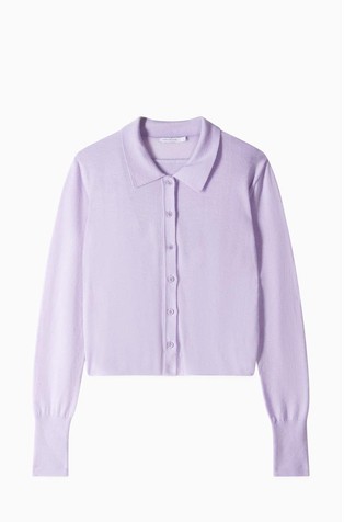 Pleten komplet kardigana i majice s naramenicama