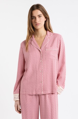 Monarque patterned pyjama shirt