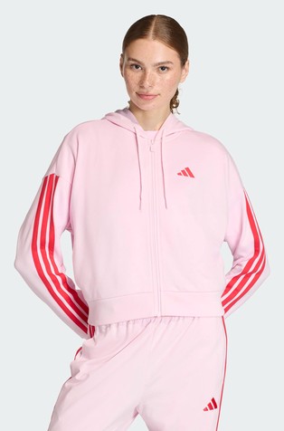 Essentials 3-Stripes French Terry Full-Zip Hoodie