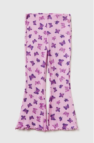 Ribbed printed leggings