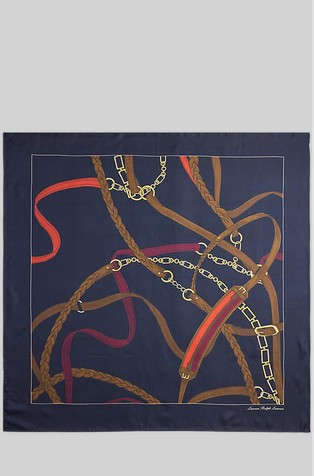 Patterned Silk Square Scarf