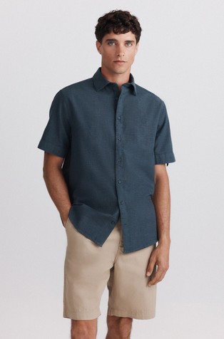 Short sleeve turn-up shirt