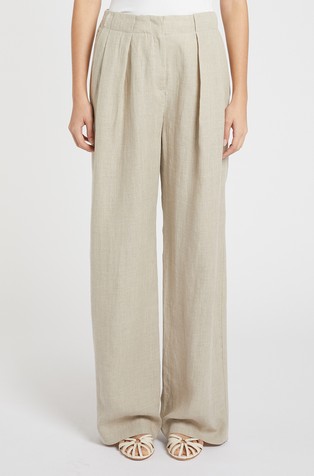 Lanene hlače s naborima