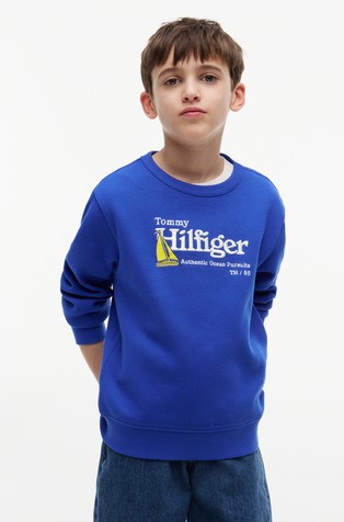 Logo Cotton Pique Sweatshirt