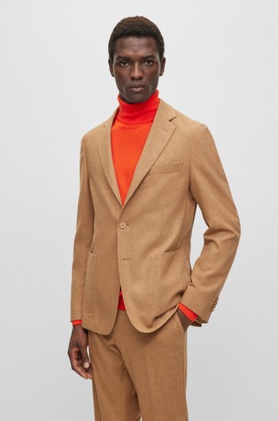 Slim fit sako od rastezljive mješavine vune