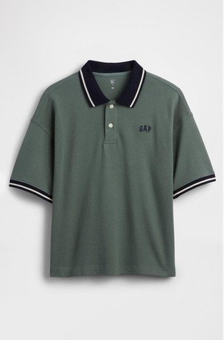 Kids Oversized Gap Logo Pique Polo Shirt