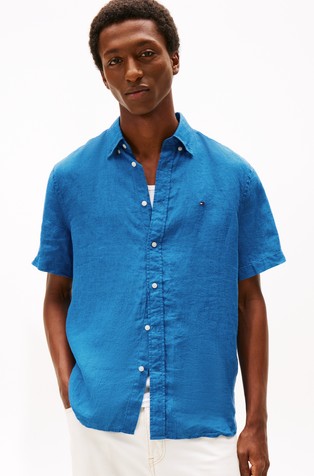 Regular Fit Linen Short Sleeve Shirt