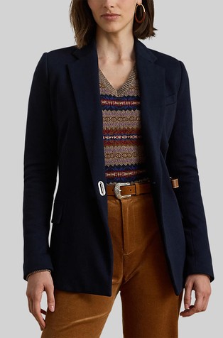 Sako sa žakard uzorkom riblje kosti