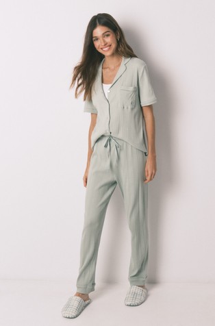 Pidžama kratkih rukava od mješavine pamuka