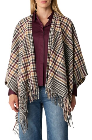 Kariran pončo s resama