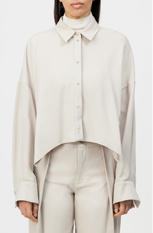 Oversized shirt blouse in lyocell