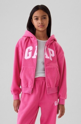 Gap logo hoodie od flisa za djevojčice