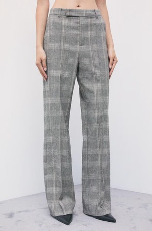 Relaxed fit checked trousers