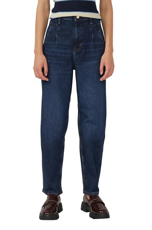 Cropped jeans hlače s visokim strukom