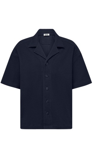 Knitted short-sleeve shirt in Dry Touch cotton