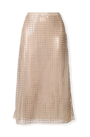 Midi suknja sa sjajnim vezom