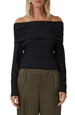 Slim fit majica s otkrivenim ramenima