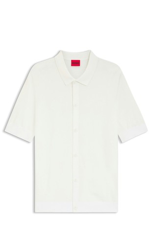 Regular fit pletena košulja kratkih rukava od mješavine viskoze