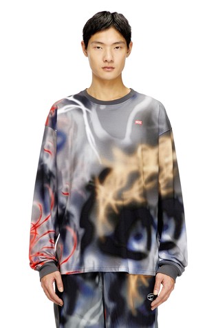 Majica dugih rukava s uzorkom grafita