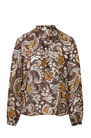 Bluza od prozirnog šifona s uzorkom