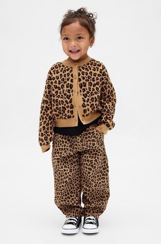 Kardigan s leopard uzorkom za djecu djevojčice