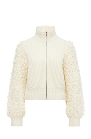 Vuneni kardigan s resastim rukavima