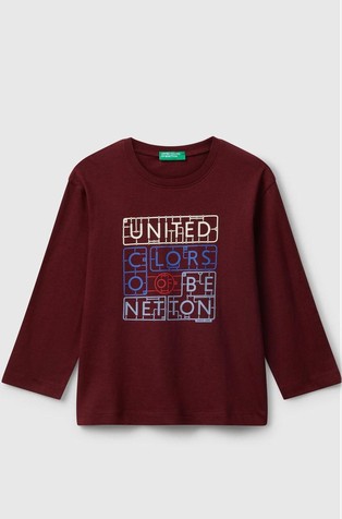 Pamučna logo majica dugih rukava