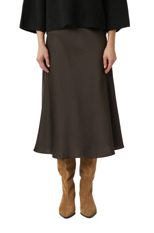 Satin midi skirt
