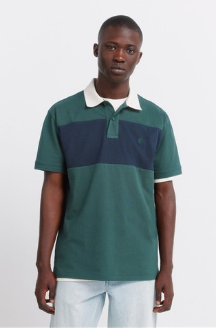 Piqué regular fit polo with contrast collar