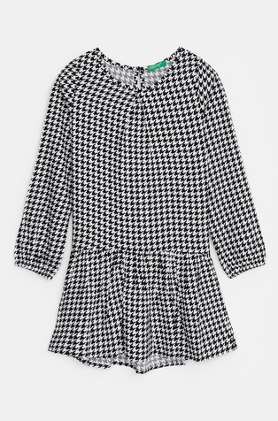 Haljina od viskoze s uzorkom i volanom