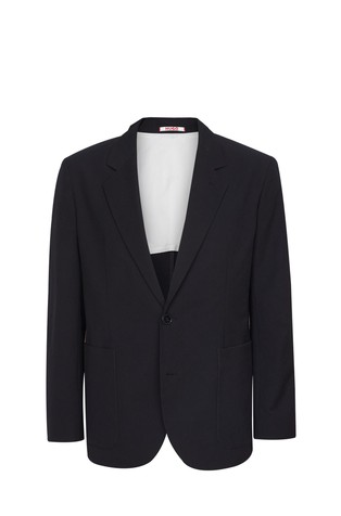 Slim fit sako od tkanine sa zgužvanim izgledom